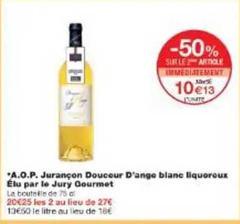 *A.O.P. Jurançon Douceur D'ange blanc liqueur