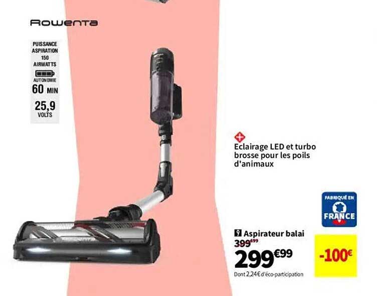 Aspirateur balai Rowenta