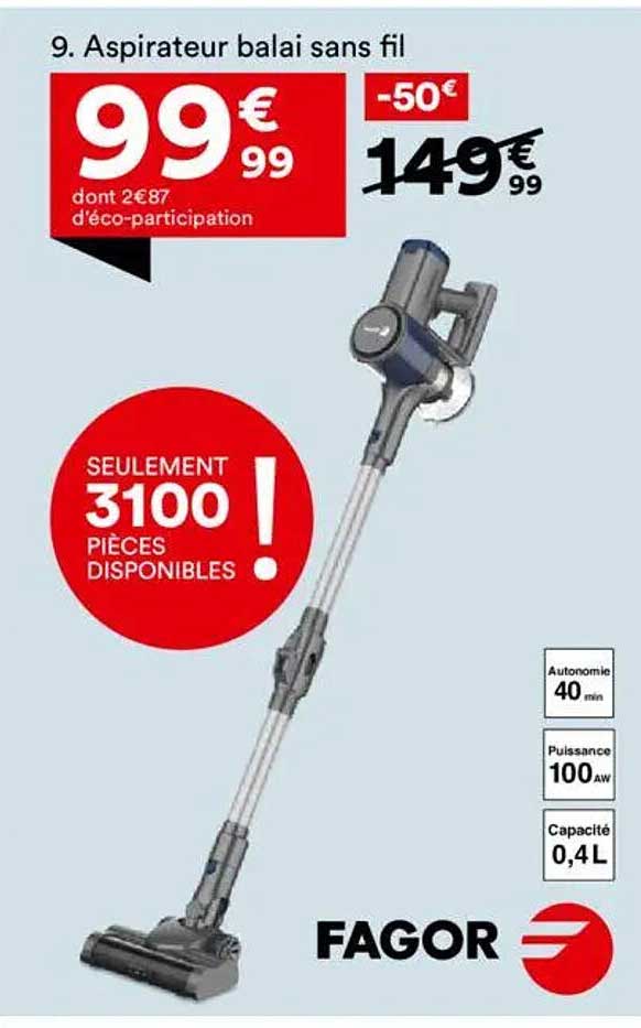 Aspirateur balai sans fil