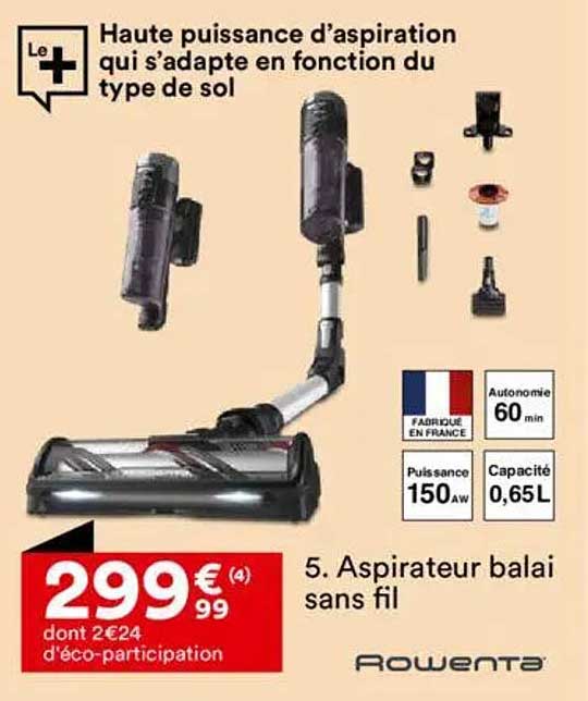 Aspirateur balai sans fil