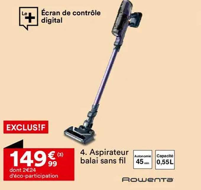 Aspirateur balai sans fil