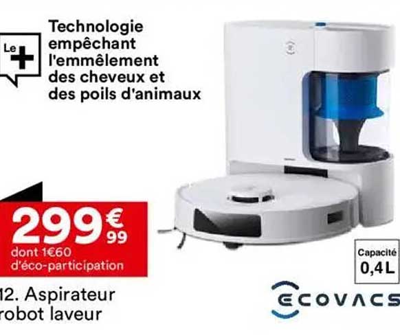 Aspirateur robot laveur