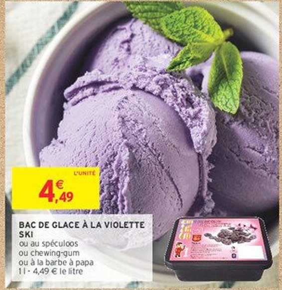 BAC DE GLACE À LA VIOLETTE SKI