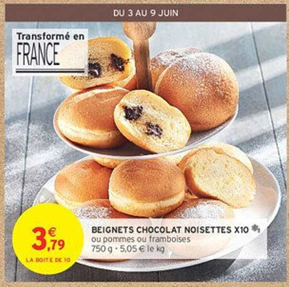 BEIGNETS CHOCOLAT NOISETTES X10 %