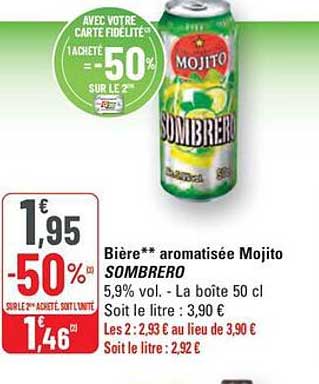 Bière** aromatisée Mojito SOMBRERO