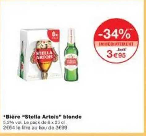 Bière "Stella Artois" blonde