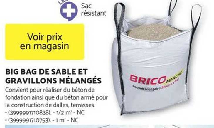 BIG BAG DE SABLE ET GRAVILLONS MÉLANGÉS