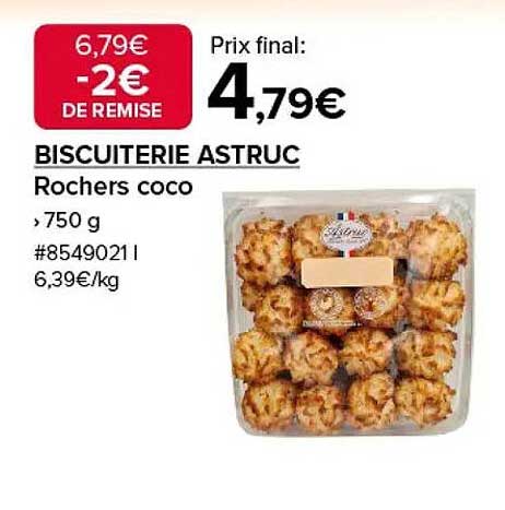 BISCUITERIE ASTRUC Rochers coco