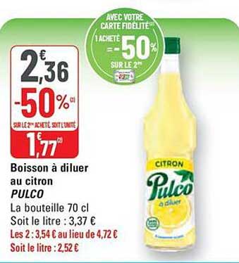 Boisson à diluer au citron Pulco