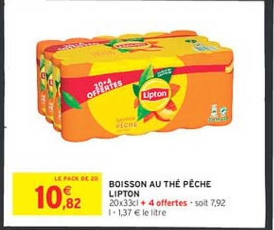BOISSON AU THÉ PÊCHE LIPTON