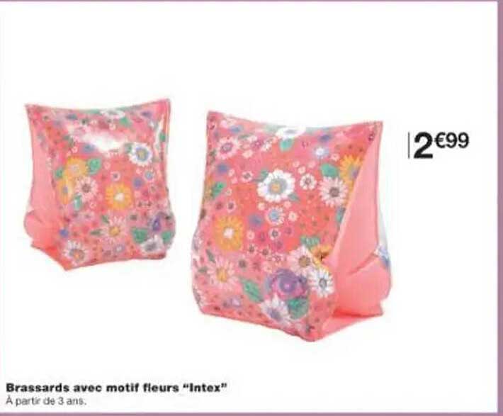 Brassards avec motif fleurs "Intex"