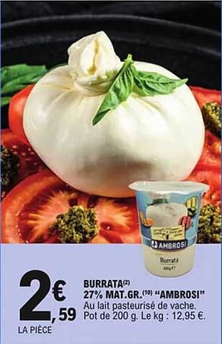 Burrata 27% Mat.Gr. "Ambrosi"