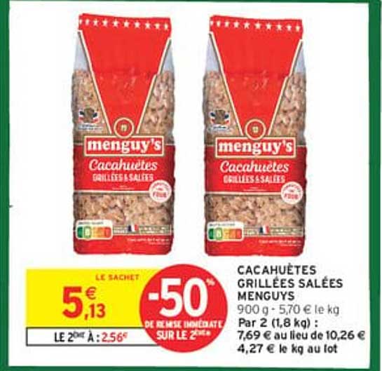 CACAHUÈTES GRILLÉES SALÉES MENGUYS