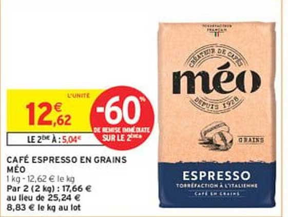 CAFÉ ESPRESSO EN GRAINS MÉO
