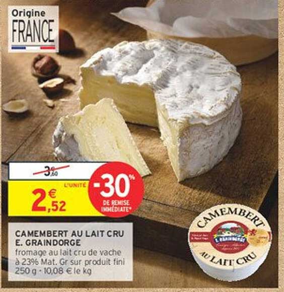 CAMEMBERT AU LAIT CRU E. GRAINDORGE