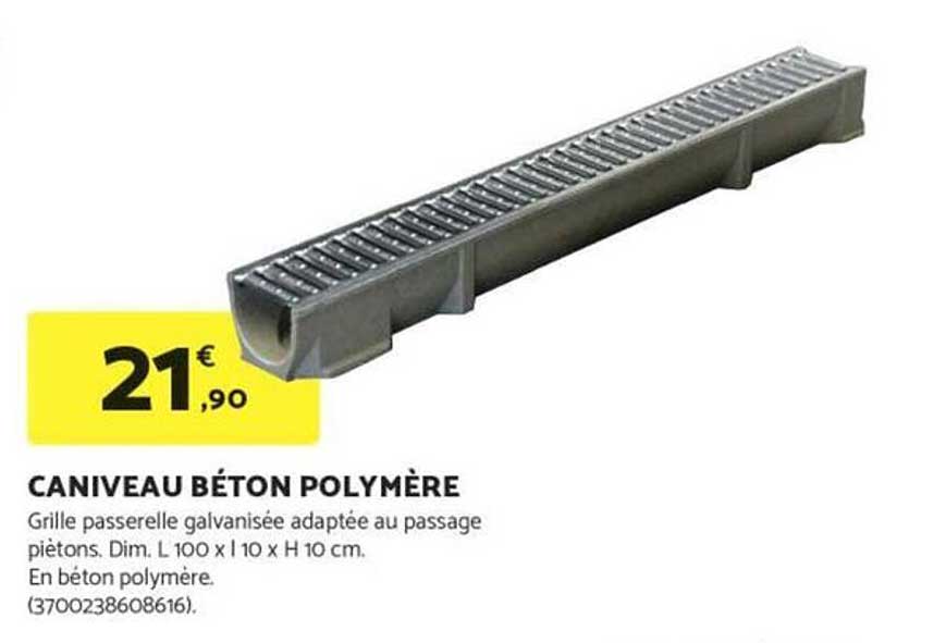 CANIVEAU BÉTON POLYMÈRE