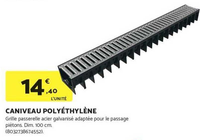CANIVEAU POLYÉTHYLÈNE