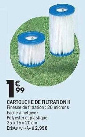 CARTOUCHE DE FILTRATION H