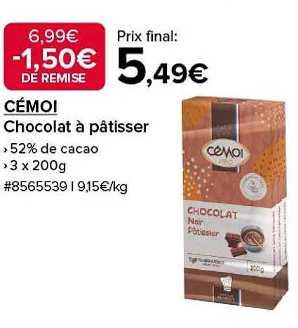 CÉMOI Chocolat à pâtisser