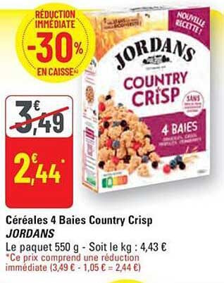 Céréales 4 Baies Country Crisp JORDANS