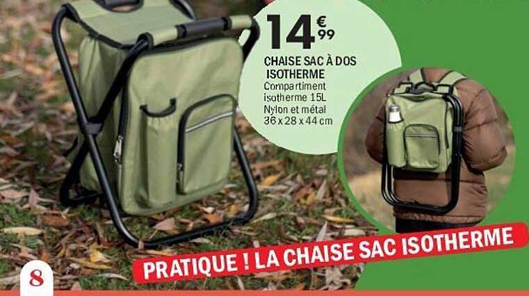 CHAISE SAC À DOS ISOTHERME