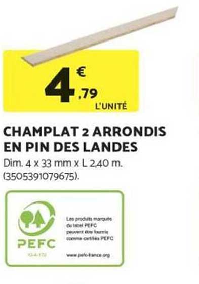 CHAMPLAT 2 ARRONDIS EN PIN DES LANDES