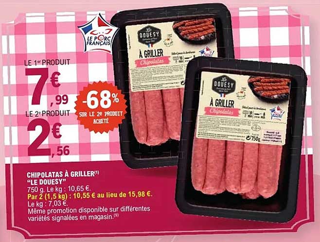 CHIPOLATAS À GRILLER "LE DOUESY"