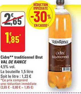 Cidre** traditionnel Brut VAL DE RANCE