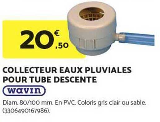 COLLECTEUR EAUX PLUVIALES POUR TUBE DESCENTE