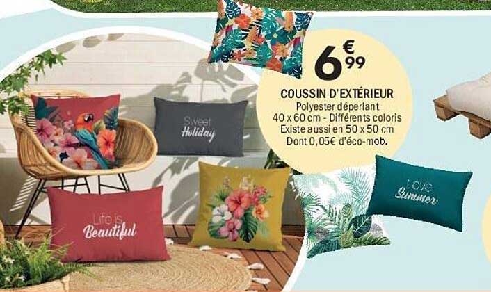 COUSSIN D'EXTÉRIEUR