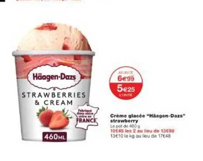 Crème glacée "Häagen-Dazs" strawberry
