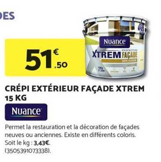 CRÉPI EXTÉRIEUR FAÇADE XTREM 15 KG