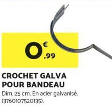 CROCHET GALVA POUR BANDEAU