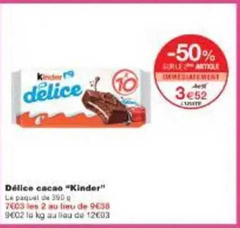 Délice cacao "Kinder!"