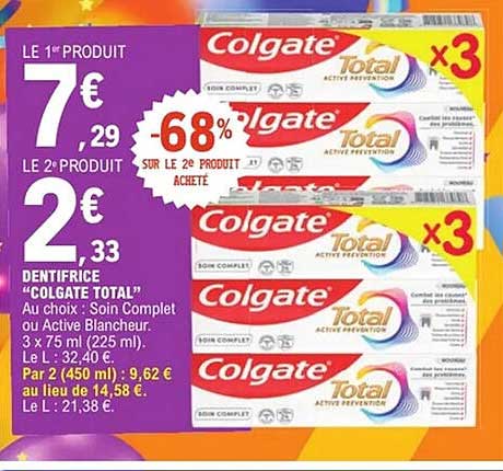 Dentifrice "COLGATE TOTAL"