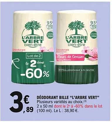 DÉODORANT BILLE "L'ARBRE VERT"