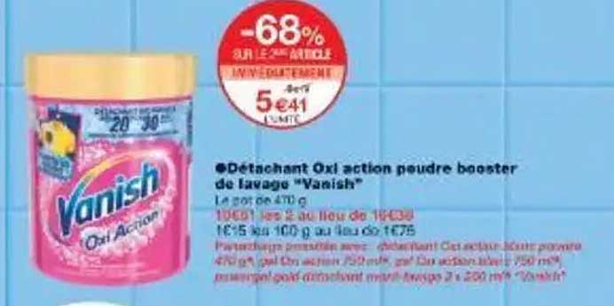Détersif Oxi action poudre booster de lavage “Vanish”