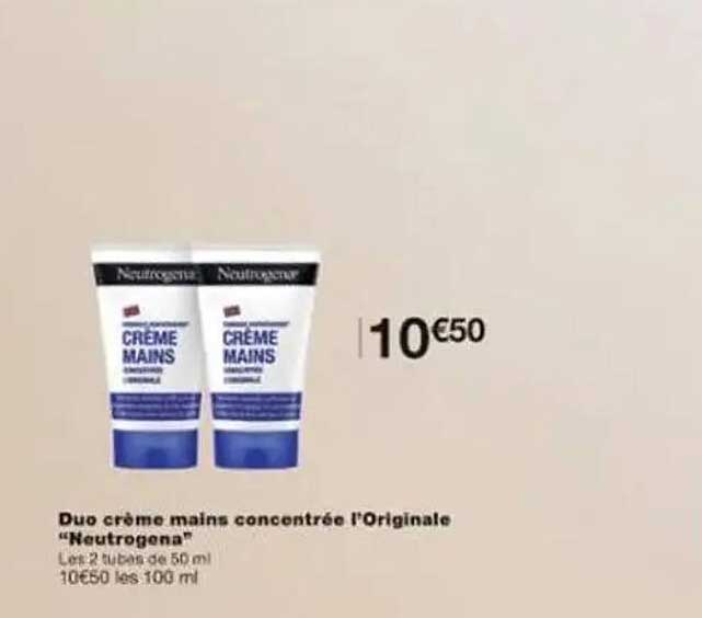 Duo crème mains concentrée l'Originale "Neutrogena"