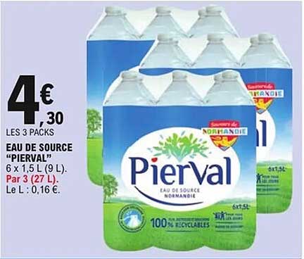 EAU DE SOURCE "PIERVAL"