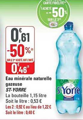 Eau minérale naturelle gazeuse ST-YORRE