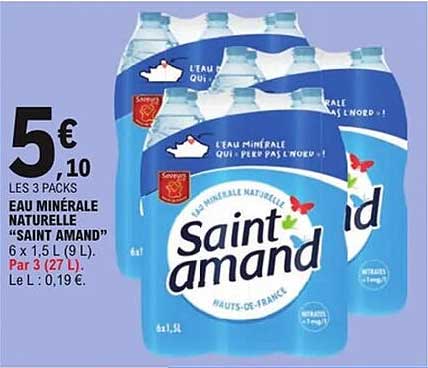 EAU MINÉRALE NATURELLE "SAINT AMAND"