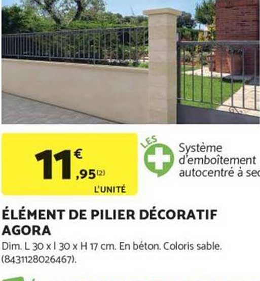 ÉLÉMENT DE PILIER DÉCORATIF AGORA