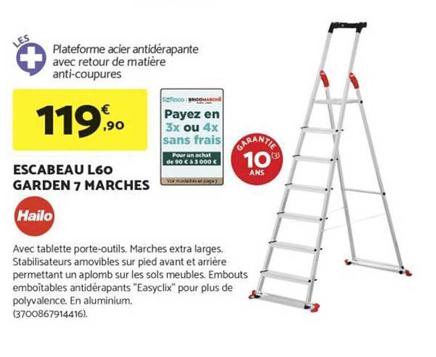 ESCABEAU L60 GARDEN 7 MARCHES