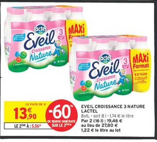 EVEIL CROISSANCE 3 NATURE LACTEL