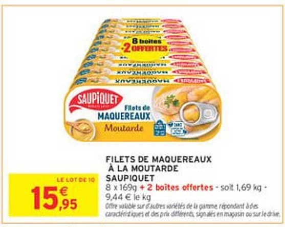 FILETS DE MAQUEREAUX À LA MOUTARDE SAUPIQUET