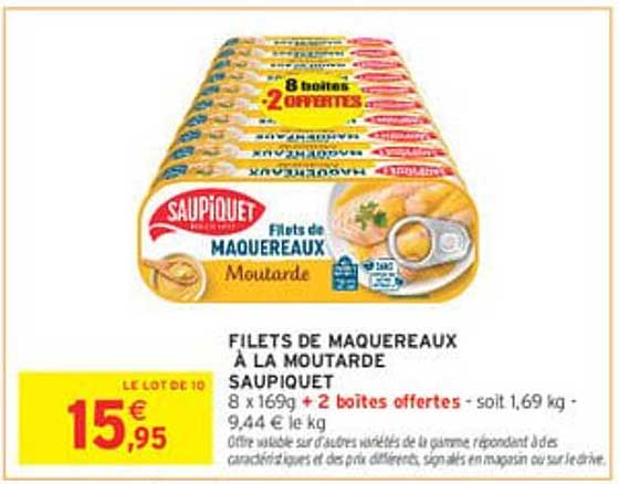 FILETS DE MAQUEREAUX À LA MOUTARDE SAUPIQUET