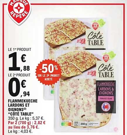 FLAMMEKUECHE LARDONS ET OIGNONS® "CÔTÉ TABLE"