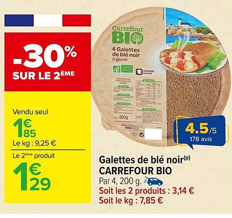 Galettes de blé noir CARREFOUR BIO