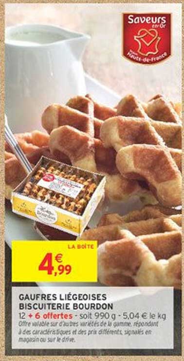 GAUFRES LIÉGEOISES BISCUITERIE BOURDON