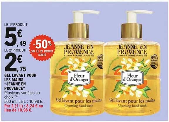 GEL LAVANT POUR LES MAINS "JEANNE EN PROVENCE"